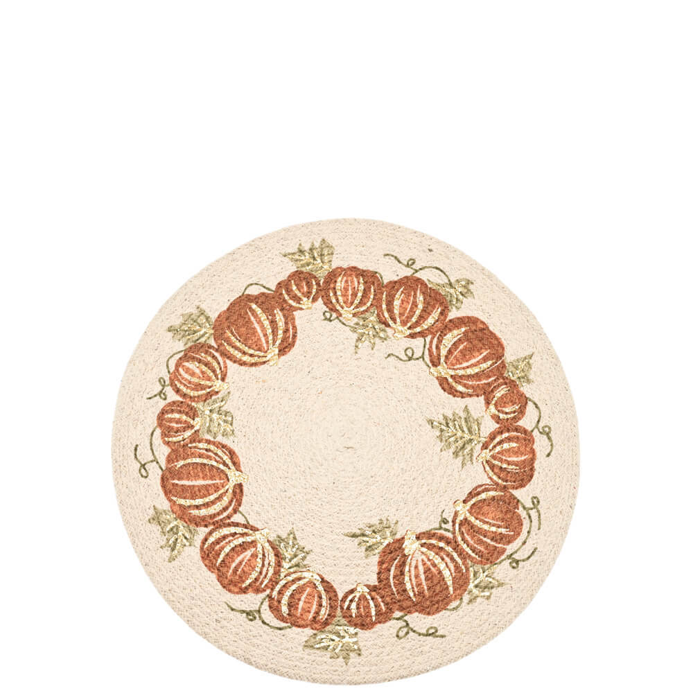 Walton & Co Circular Pumpkin Print Placemat